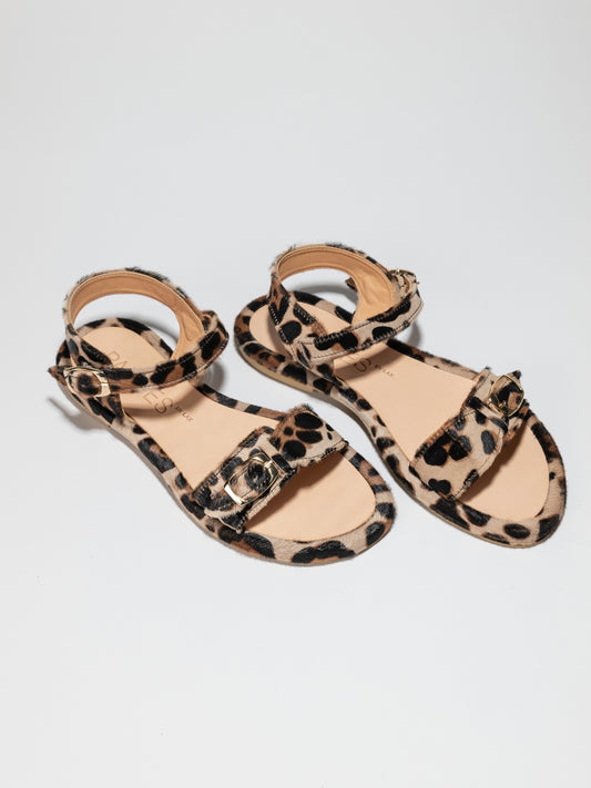 RED DOT PARDES SUN-dals Jaguar printed pony leather