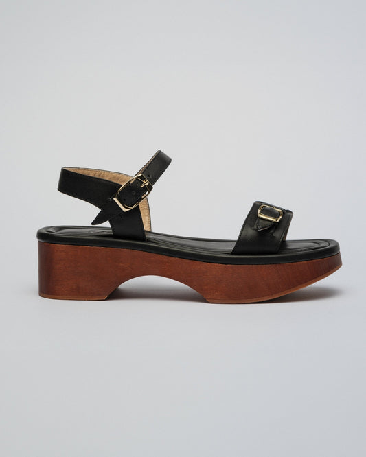PARDES SANDAL CLOGGY PLATFORM Black - LAX