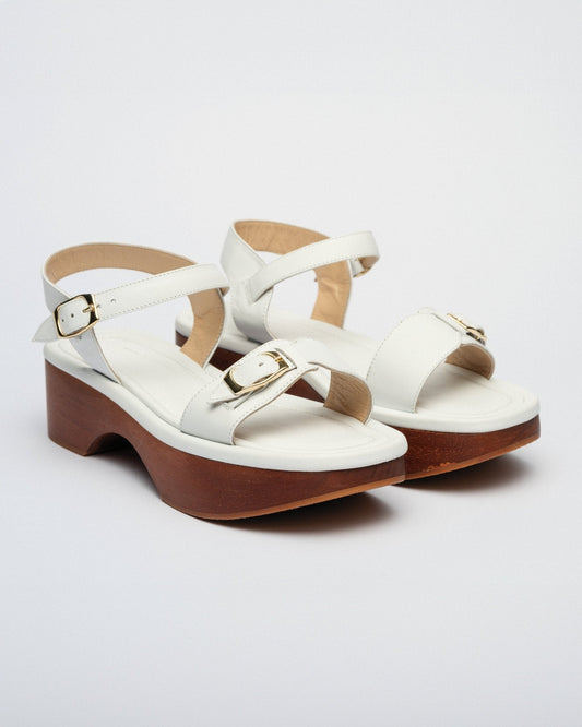 PARDES SANDAL CLOGGY PLATFORM White - LAX