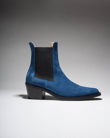 ARUJU Blue suede Chelsea Boot - LAX