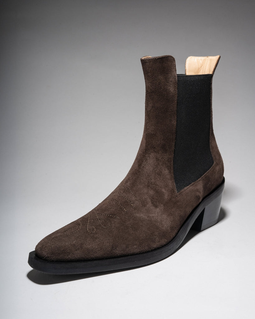 ARUJU Dark brown suede Chelsea Boot - LAX