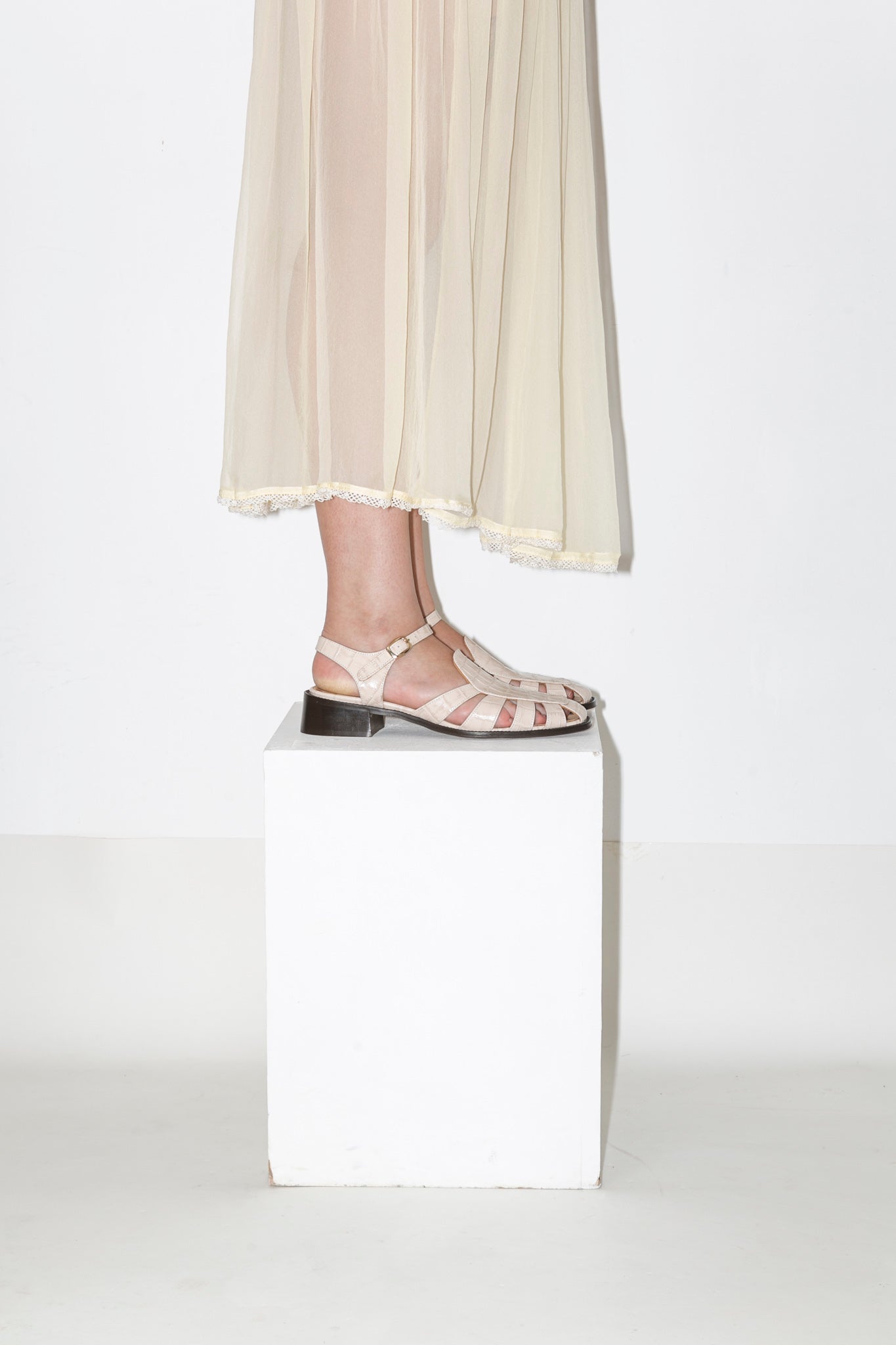 BAT - GALIM Cream Croc - LAX