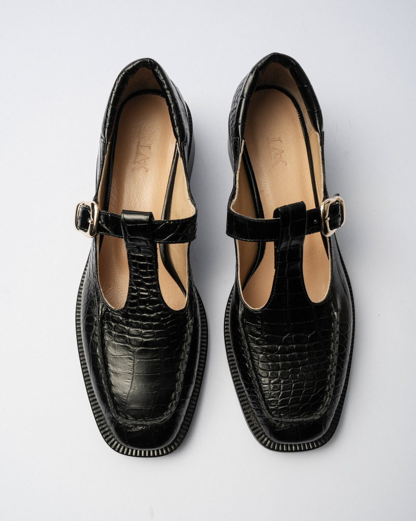 FALCON T - BAR Black croco - LAX