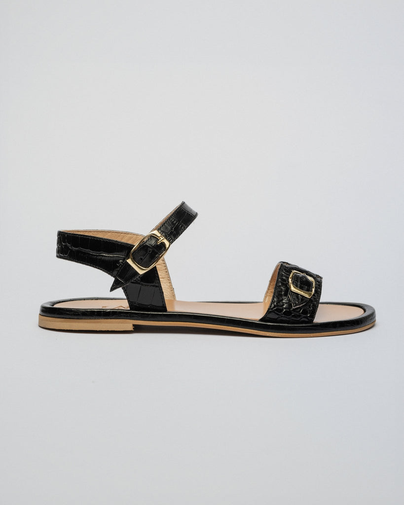 PARDES Black Croc Leather - LAX