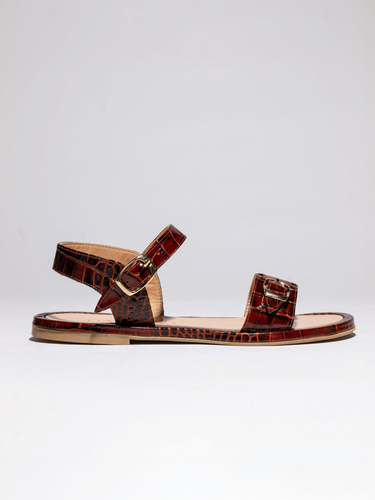 PARDES Cognac Brown Croc - LAX