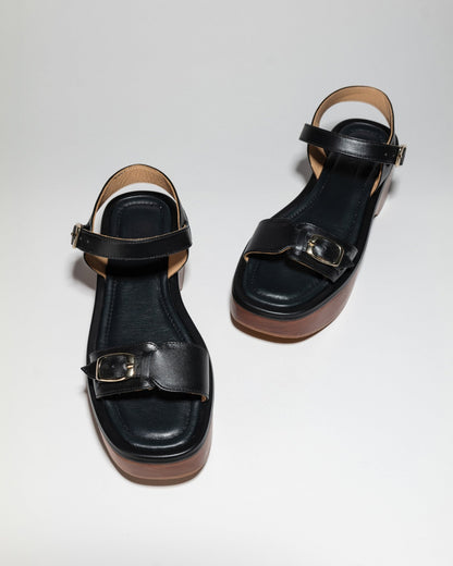 PARDES SANDAL CLOGGY HIGH PLATFORM Black - LAX