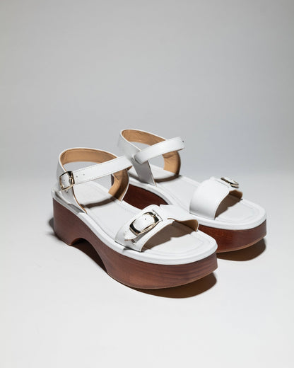 PARDES SANDAL CLOGGY HIGH PLATFORM White - LAX