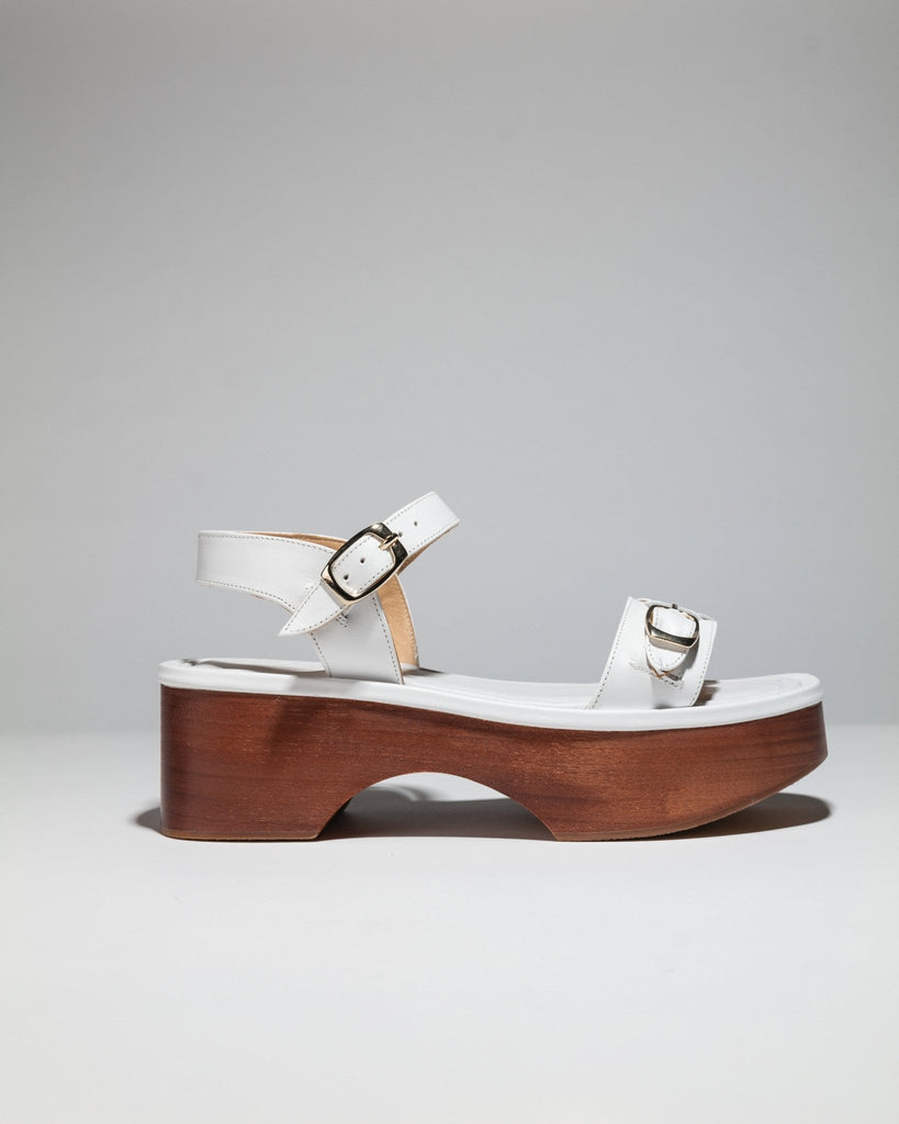 PARDES SANDAL CLOGGY HIGH PLATFORM White - LAX