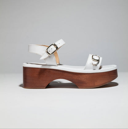 PARDES SANDAL CLOGGY HIGH PLATFORM White - LAX