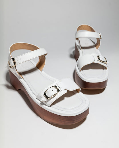 PARDES SANDAL CLOGGY HIGH PLATFORM White - LAX