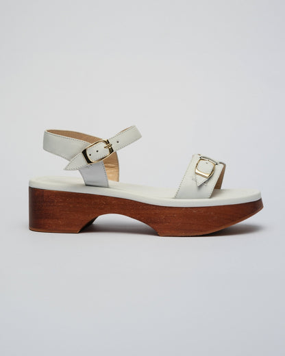 PARDES SANDAL CLOGGY PLATFORM White - LAX