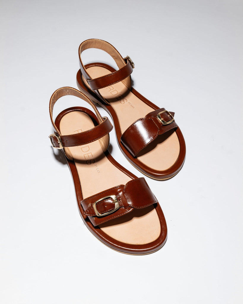 PARDES SUN dals congac brown smooth leather - LAX