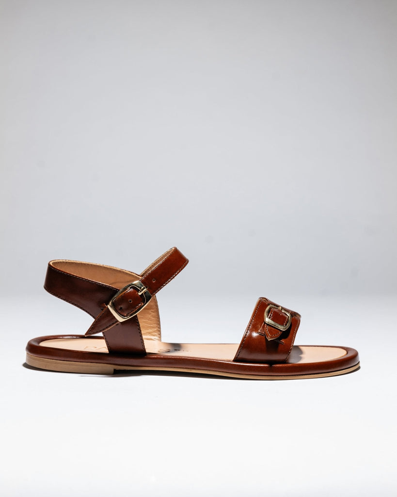 PARDES SUN dals congac brown smooth leather - LAX