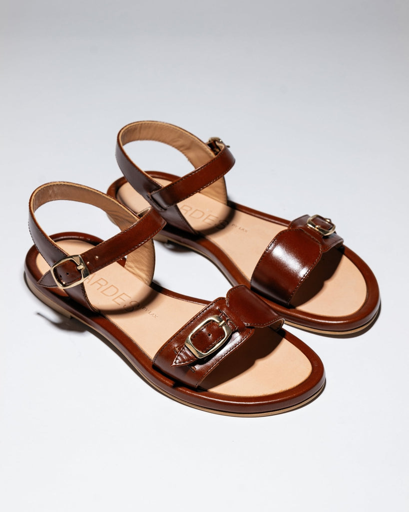 PARDES SUN dals congac brown smooth leather - LAX