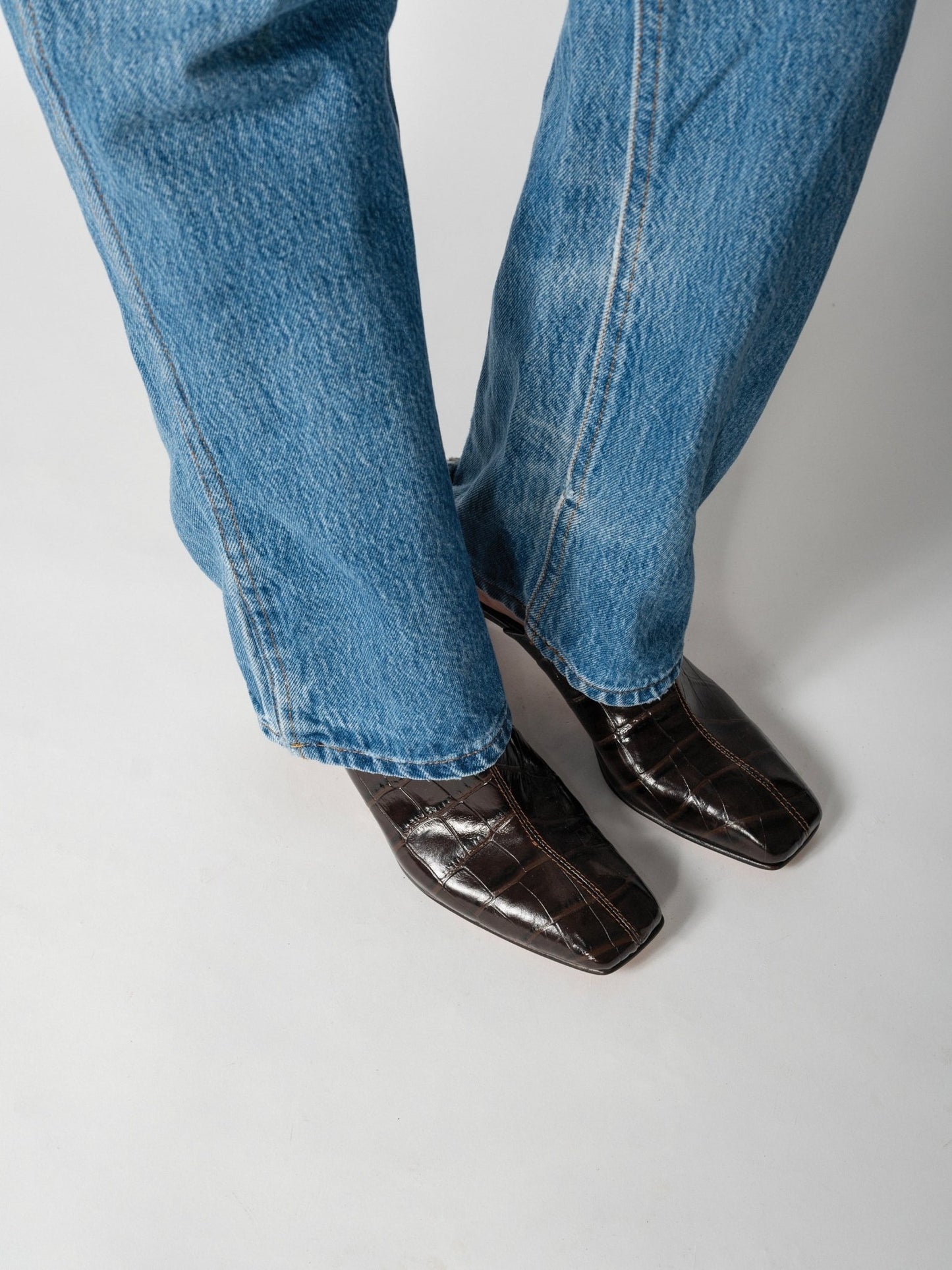 PIAF Mules Chocolate brown Croc - LAX