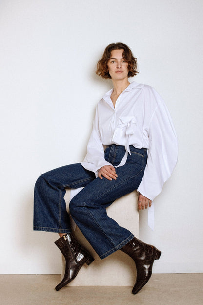 ROBERT Flat Chocolate brown Croc - LAX