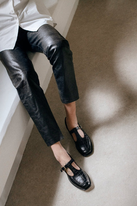 SAM T - BAR Black Croc - LAX