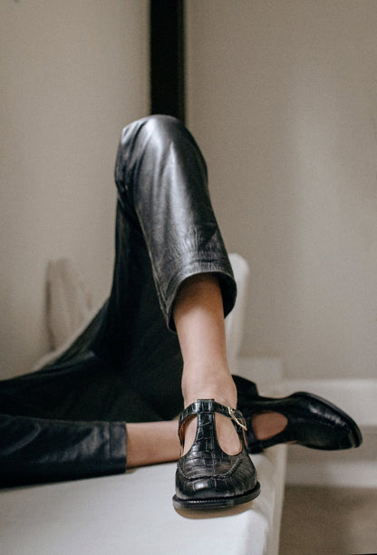 SAM T - BAR Black Croc - LAX