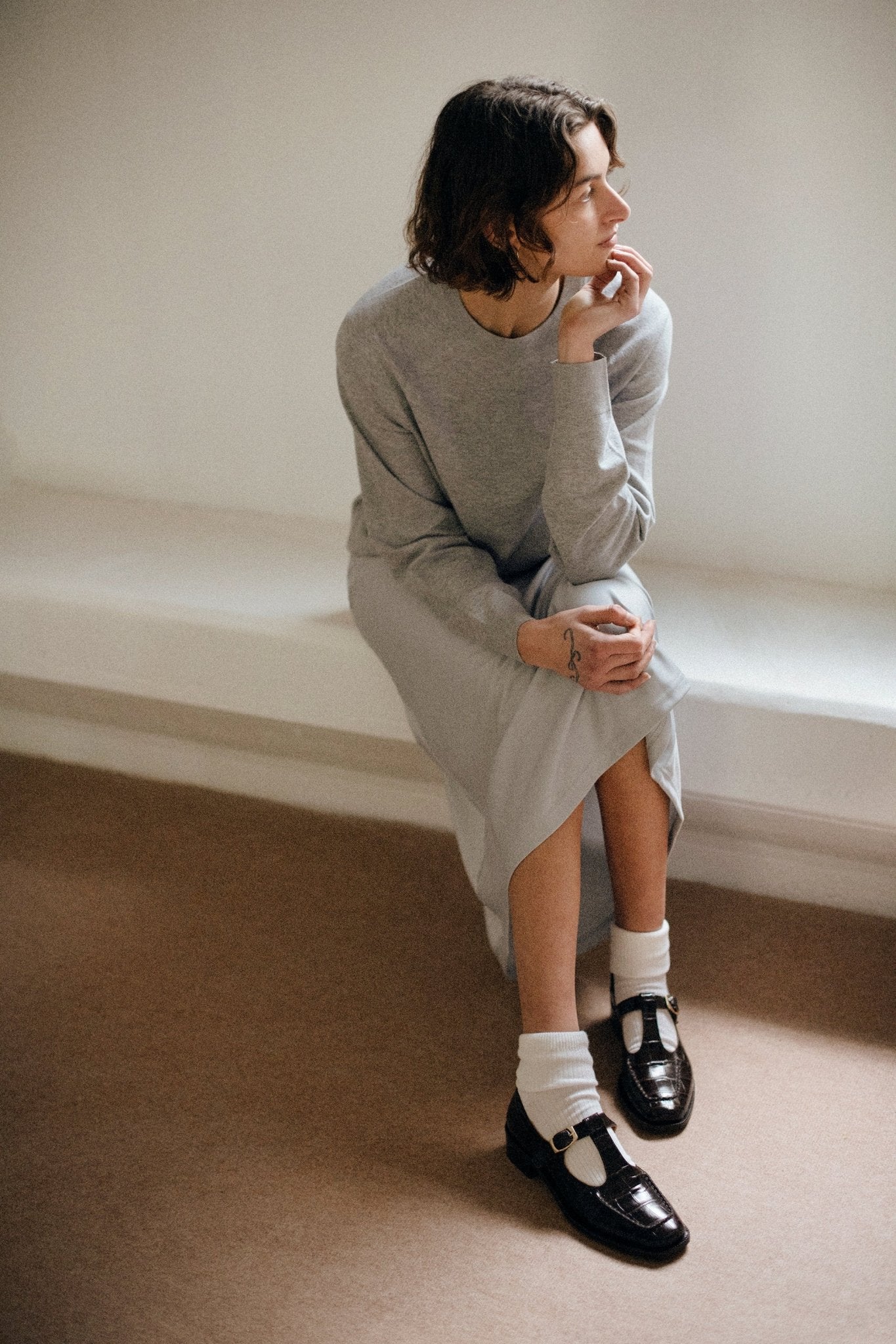 SAM T - BAR Chocolate brown Croc - LAX