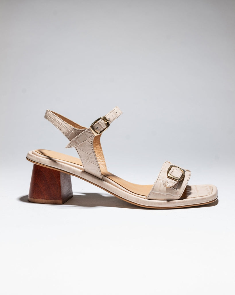 TERRA SUN Cream Croc sandals - LAX